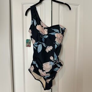 NWT Nani Floral One Shoulder One-Piece - Medium